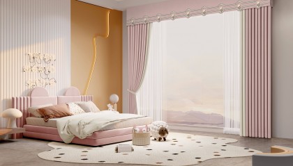 原木奶油风窗帘怎么选？米兰窗帘用专业治愈你的选择困难