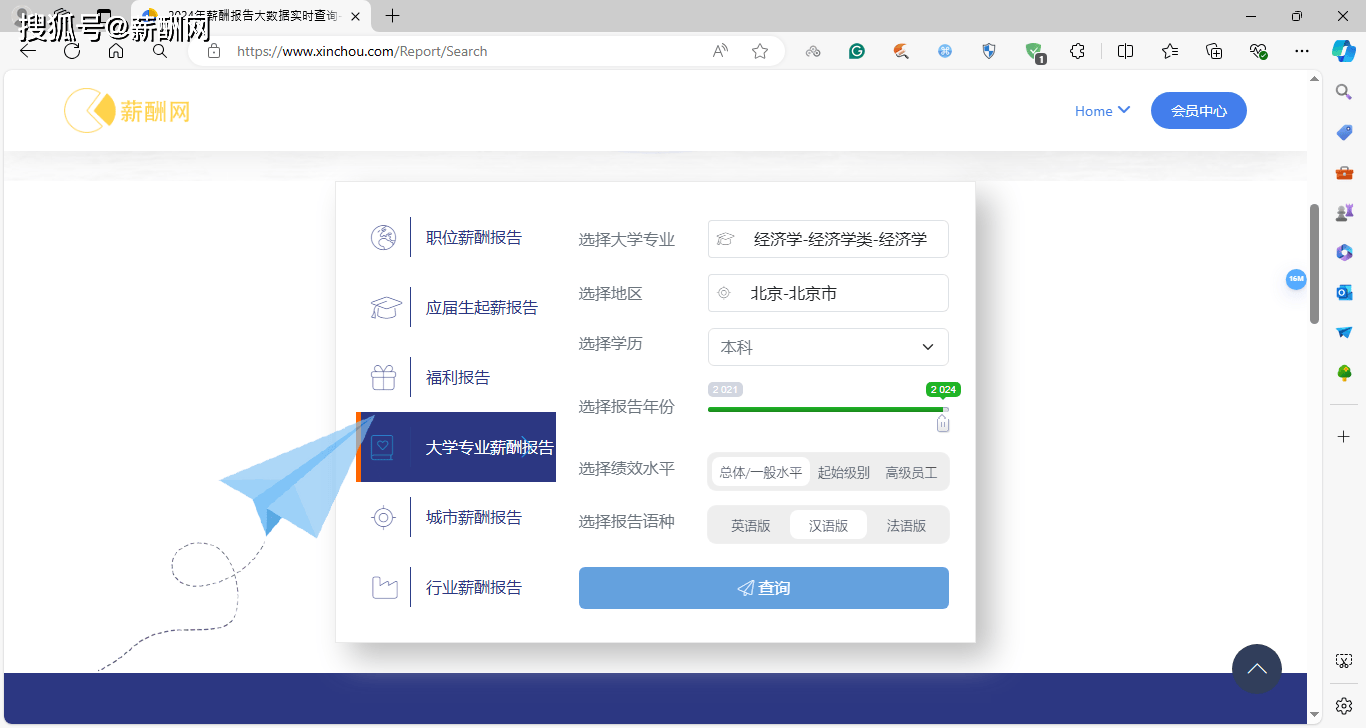 2024年大学专业薪酬报告询实时查询