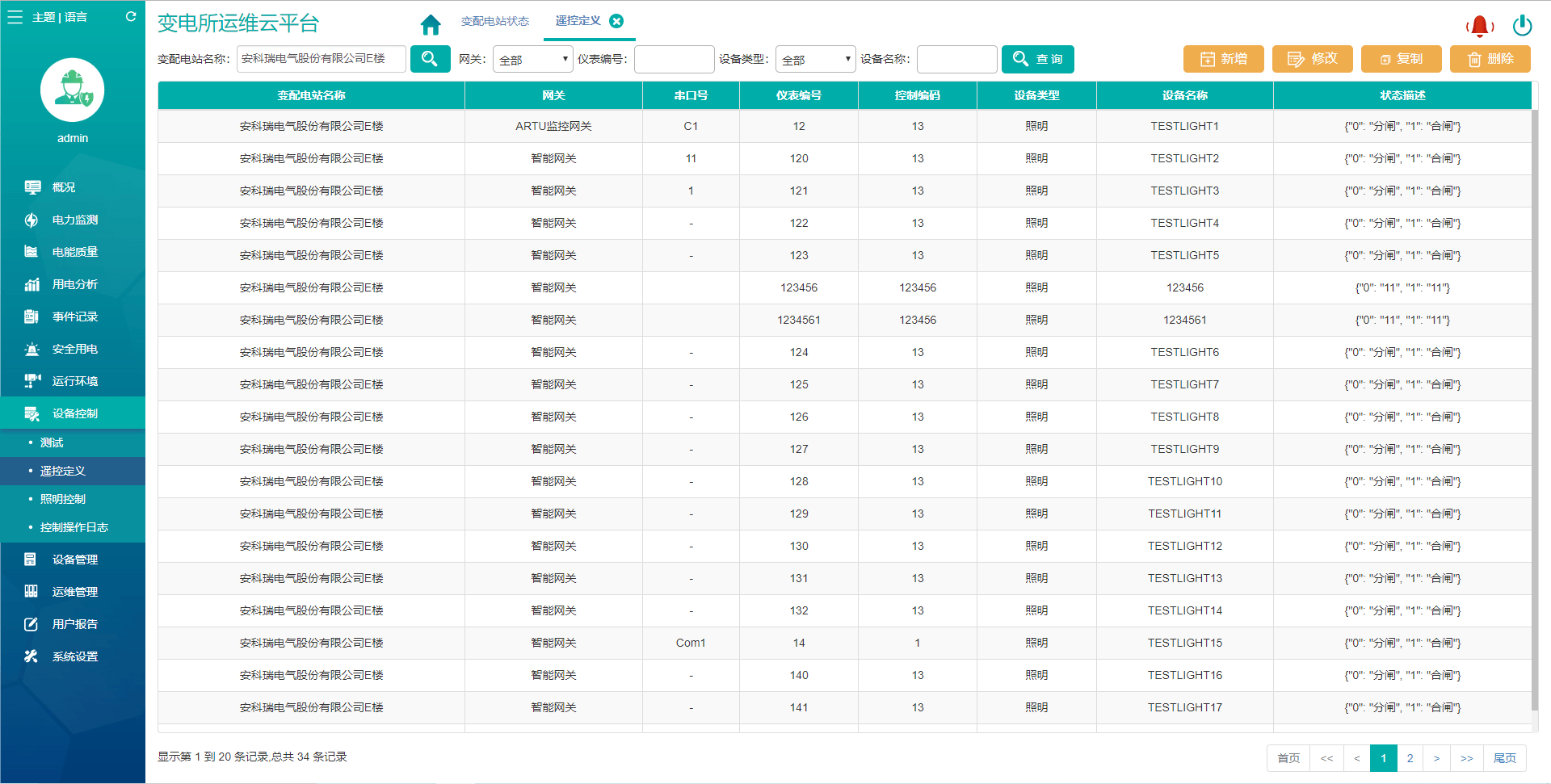 变电所无人值守运维平台，远程实时监测变电所数据，异常报价电话、短信推送