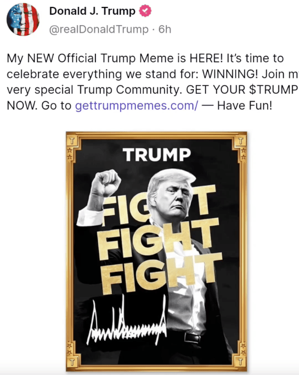 特朗普成世界首富？！刚发布的“总统币” TRUMP Coin，飙升3500%